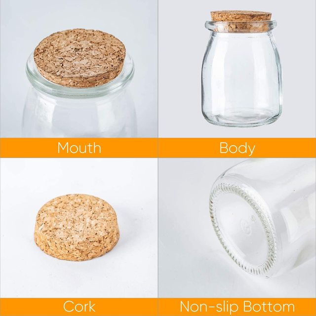 Glass Jars Cork Lid Candles, Glass Containers Cork Lid